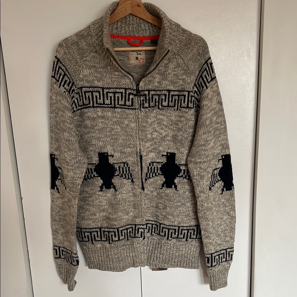 Triple Five Soul Heathered Gray zip-up Sweater